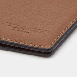 Coach Brown Leather Bifold Card Case  
