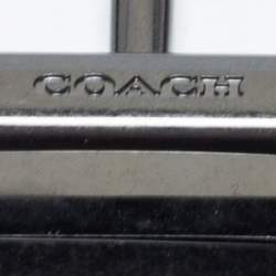 Coach Black Signature Leather Reversible Buckle  Belt
