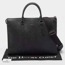 Coach Black Leather Gotham Folio Briefcase
