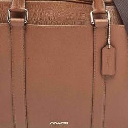 Coach Brown Leather Double Zip Metropolitan Briefcase Bag