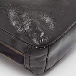 Coach Black Leather Heritage Web Messenger Bag