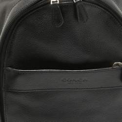 Coach Black Leather and Mesh Charles Sling Backpack