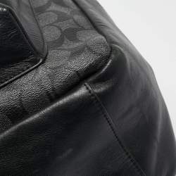 Coach Black Coated Canvas and Leather New Varsity Charles Backpack
