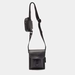 Coach Black Leather Charter North South Crossbody Bag