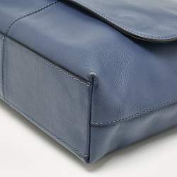Coach Navy Blue Leather Charles Messenger Bag