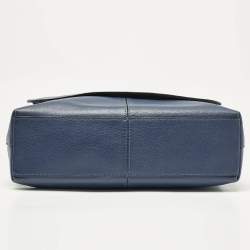 Coach Navy Blue Leather Charles Messenger Bag