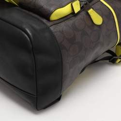 Coach  Colorblock Coated Canvas and Leather Track Backpack