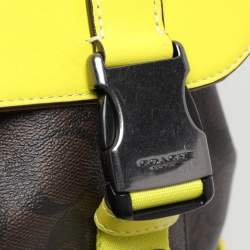 Coach  Colorblock Coated Canvas and Leather Track Backpack