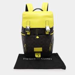 Coach  Colorblock Coated Canvas and Leather Track Backpack