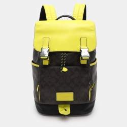 Coach  Colorblock Coated Canvas and Leather Track Backpack