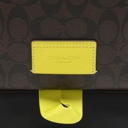 Coach  Colorblock Coated Canvas and Leather Track Backpack