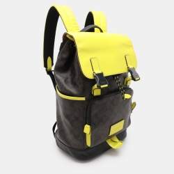 Coach  Colorblock Coated Canvas and Leather Track Backpack
