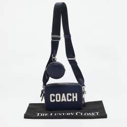 Coach Blue Leather Charter Camera Crossbody Bag
