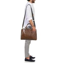 Coach Brown/Black Leather Bond Briefcase Bag