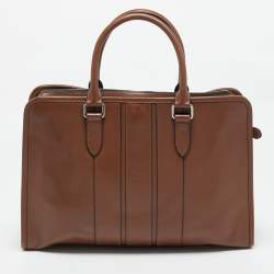 Coach Brown/Black Leather Bond Briefcase Bag