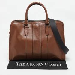 Coach Brown/Black Leather Bond Briefcase Bag