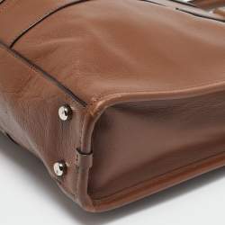 Coach Brown/Black Leather Bond Briefcase Bag
