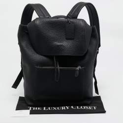 Coach Black Leather Manhattan Backpack