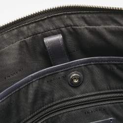 Coach Navy Blue Signature Embossed Leather Hudson Briefcase Laptop Bag