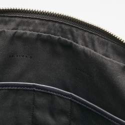 Coach Navy Blue Signature Embossed Leather Hudson Briefcase Laptop Bag