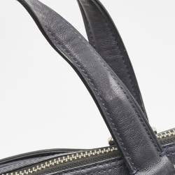Coach Navy Blue Signature Embossed Leather Hudson Briefcase Laptop Bag