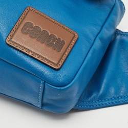 Coach Blue/Brown Leather Pacer Belt Bag