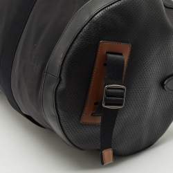 Coach Black Perforated Leather and Nylon Terrain Trek Duffel Bag