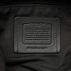 Coach Black Perforated Leather and Nylon Terrain Trek Duffel Bag