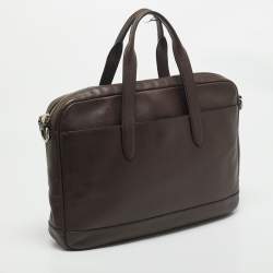 Coach Choco Brown Leather Hamilton Laptop Bag