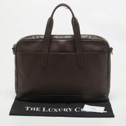 Coach Choco Brown Leather Hamilton Laptop Bag