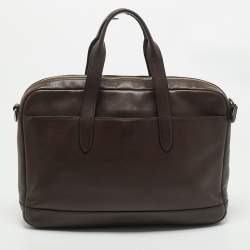 Coach Choco Brown Leather Hamilton Laptop Bag
