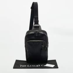 Coach Black Leather Graham Pack Bag