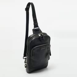 Coach Black Leather Graham Pack Bag