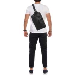 Coach Black Leather Graham Pack Bag