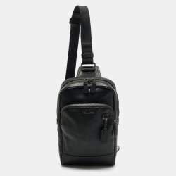 Coach Black Leather Graham Pack Bag