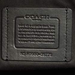 Coach Black Signature Coated Canvas and Leather Metropolitan Portfolio Briefcases Bag