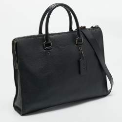 Coach Black Leather Gotham Folio Briefcase Bag