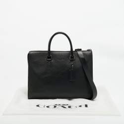 Coach Black Leather Gotham Folio Briefcase Bag
