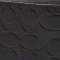 Coach Black Signature Embossed Leather Bifold Wallet
