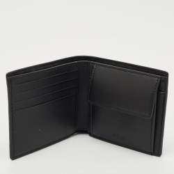 Coach Black Signature Embossed Leather Bifold Wallet