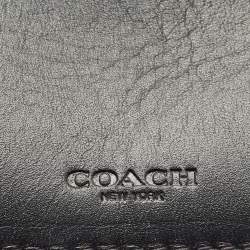 Coach Black Signature Embossed Leather Bifold Wallet