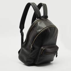 Pre Owned Coach Black Leather West Backpack