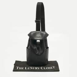 Pre Owned Coach Black Leather Racer Pack Bag