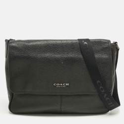 Pre Owned Coach Black Leather Metropolitan Soft Courier Messenger Bag