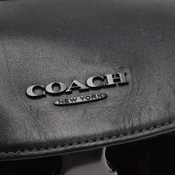 مملوكة مسبقًا Coach Racer Black Leather Pack Bag