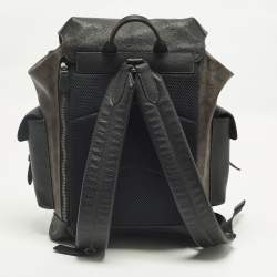 مملوكة مسبقًا Coach Hudson Black/Brown Signature Coated Canvas and Leather Backpack
