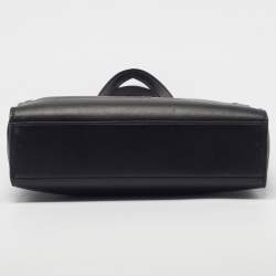 Pre Owned Coach Graham Black Signature Coated Canvas and Leather Tote