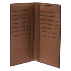 Pre Owned Coach Brown Leather Boxed Breast Pocket Wallet