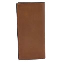 Pre Owned Coach Brown Leather Boxed Breast Pocket Wallet