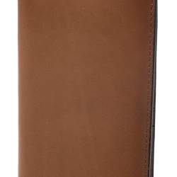 Pre Owned Coach Brown Leather Boxed Breast Pocket Wallet